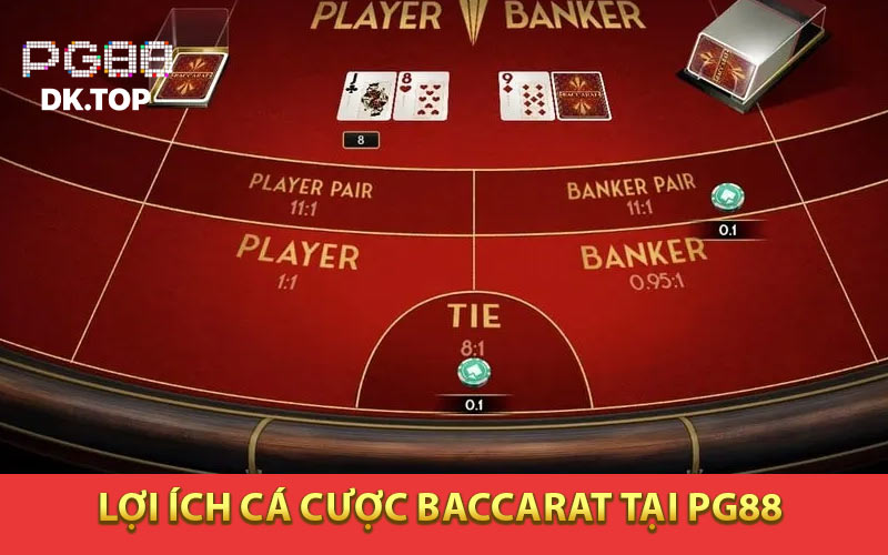 Lợi ích cá cược baccarat tại thương hiệu PG88